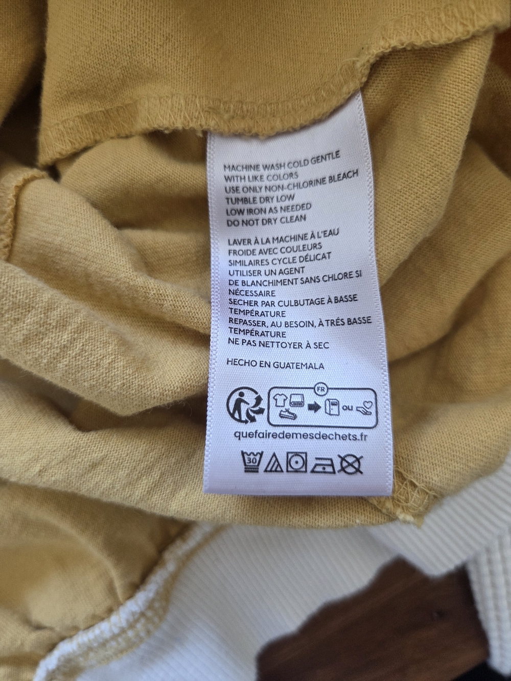 Daily Practice Anthropologie Coin Toss Crop Top Yellow + Cream Sweatshirt, Large - Picture 9 of 11
